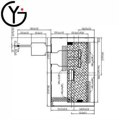 20 pins LVDS Interface 7.0 inch 800x480 AM-800480RBTMQW-TC2H tft lcd display with touch screen