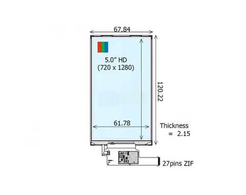 COM50H5N03ULC  5.0 inch 720*1280 Handheld terminals display lcd panel display  COM50H5N11ULC TFT displays panel Gold supplier