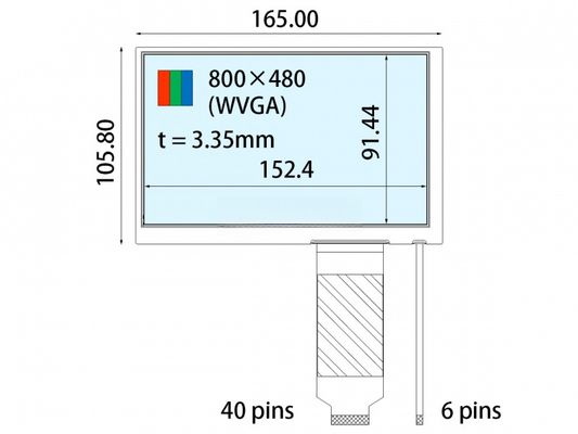 7.0'' 800*480 TFT LCD Screen Module COM70T7M35ZLC LCD Display Screen Panel in Stock